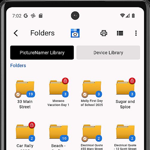 Manage folders and rename images feature