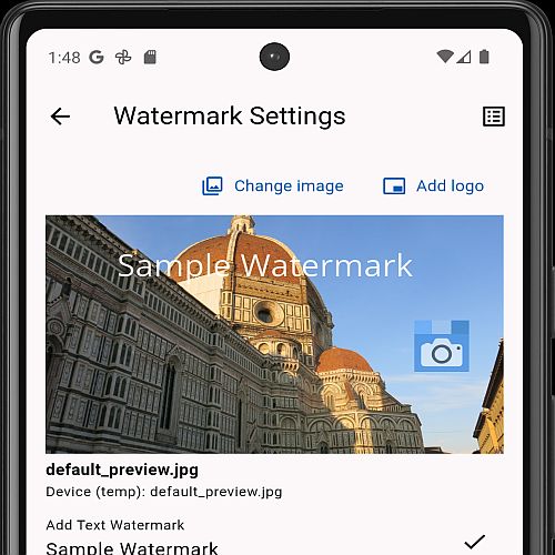 Watermark feature